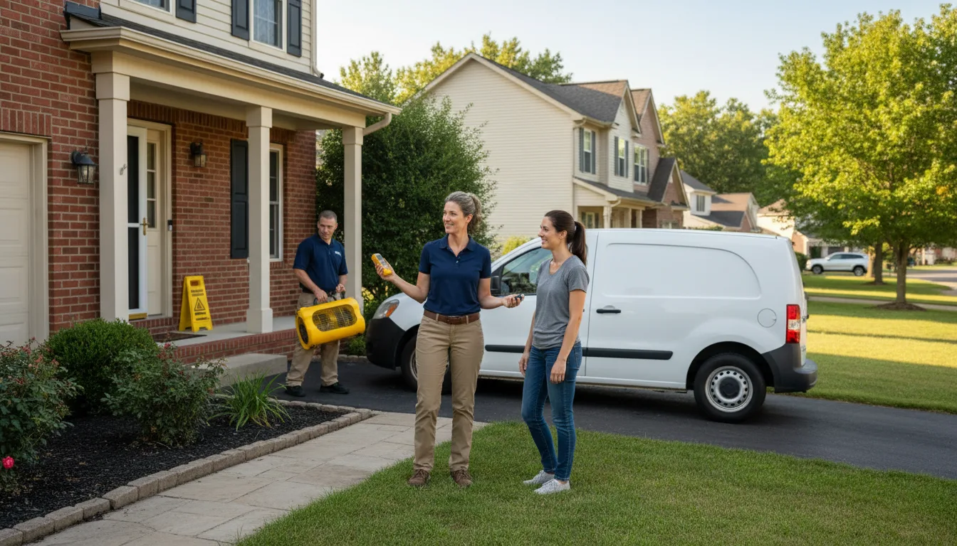 Residential water damage restoration in Ingleside, IL